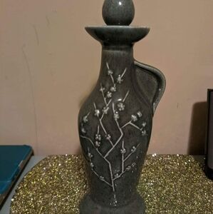 Empty Gorgeous Vintage Kentucky Straight Bourbon Whiskey Green Decanter.